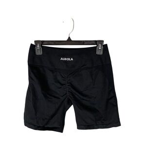 AUROLA Scrunch Butt Biker Shorts Black Size XXL High Waist Seamless